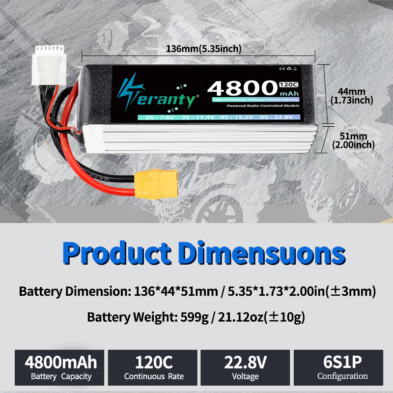 TERANTY 6S 4800mAh Bateria Lip – Drone Battery Connector recenzja i cena